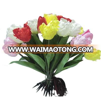 Artificial Plastic Fabric Tulip - Flower with LED Light for Festival Decoration