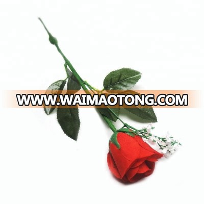 Artificial Silk LED Rose Flower with Gypsophila For Wedding Party Valentine's Day Decoration