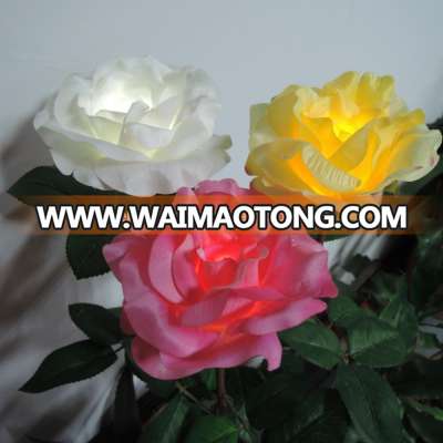 Mulit-Colors Waterproof Solar Rose Flower with LED Light to Decorative Outdoor Lawn