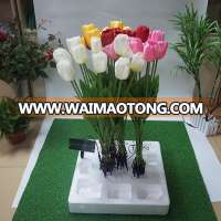 Outdoor Decoration Flower Solar Led Single Fabric Tulip Flower