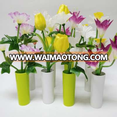 high quality Hot selling table wedding decoration LED artificial rose artificial potted flower on sale with factory price